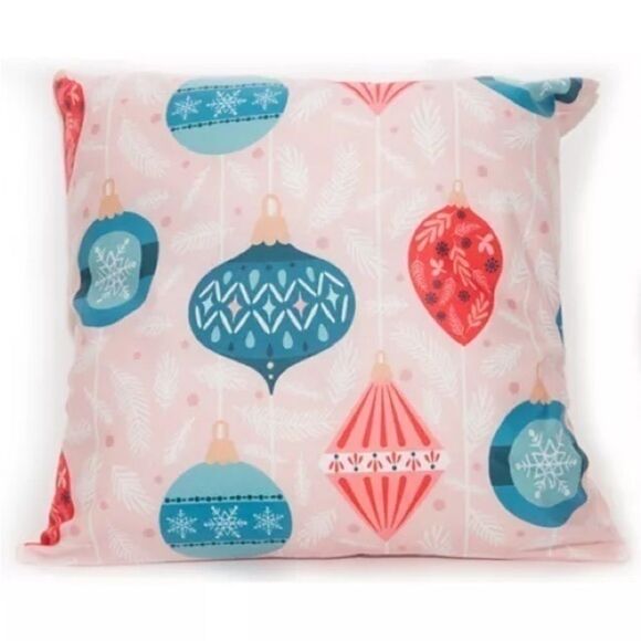 New Christmas Retro Ornaments Decorative Pillow – 18'' x 18'' Festive Home Décor - Picture 1 of 4